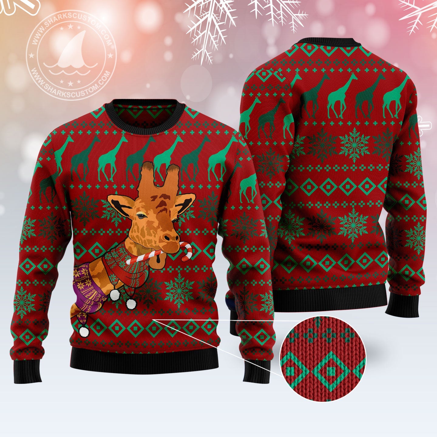 litzzy Giraffe Winter T1210 Ugly Christmas Sweater -  Best Gift For Christmas, Noel Malalan - Christmas Signature sweater   
