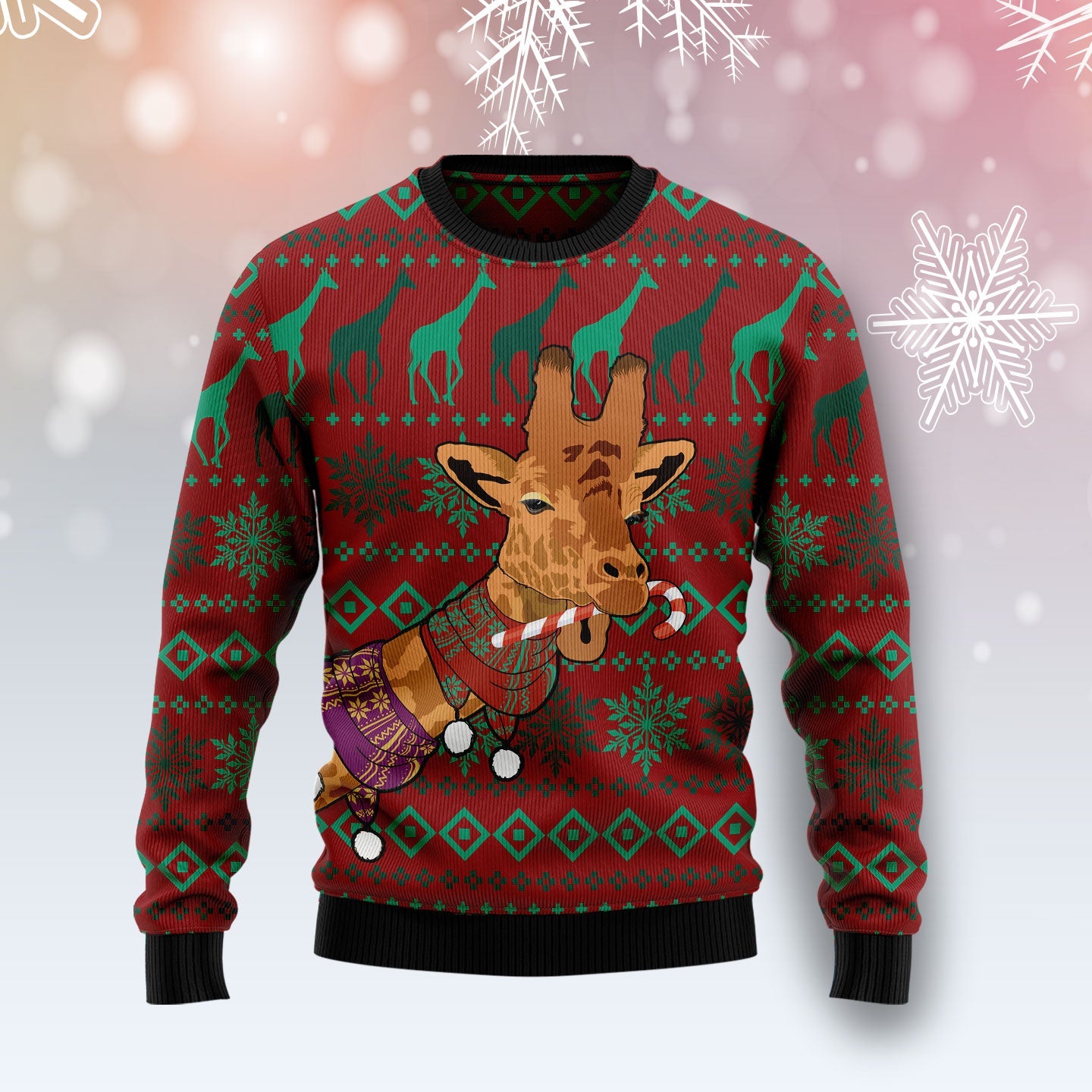 litzzy Giraffe Winter T1210 Ugly Christmas Sweater -  Best Gift For Christmas, Noel Malalan - Christmas Signature sweater   