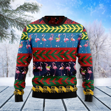 litzzy Flamingo Christmas Pattern T1310 Ugly Christmas Sweater -  Best Gift For Christmas, Noel Malalan - Christmas Signature sweater   