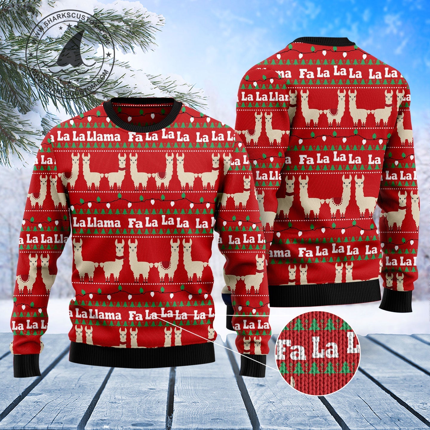 litzzy Llama Lalala T1510 Ugly Christmas Sweater -  Best Gift For Christmas, Noel Malalan - Christmas Signature sweater   