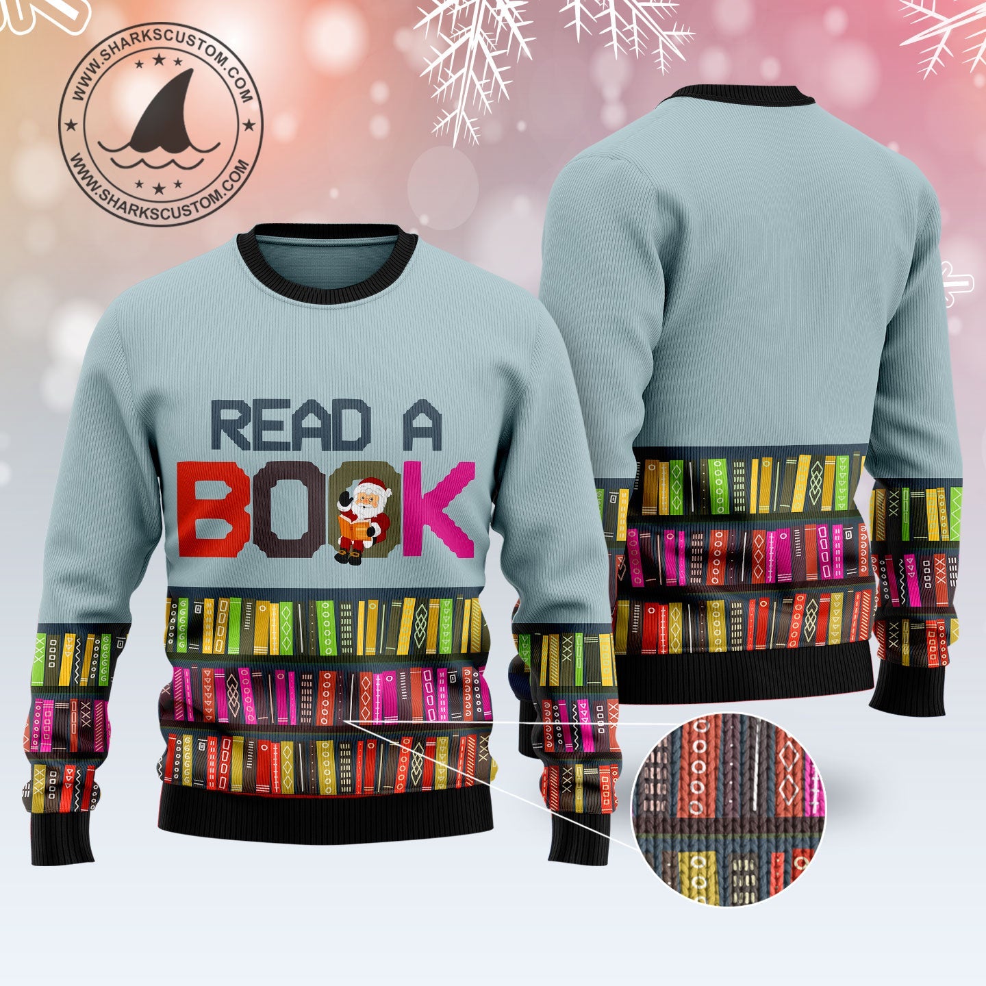 litzzy Read A Book T1510 Ugly Christmas Sweater -  Best Gift For Christmas, Noel Malalan - Christmas Signature sweater   