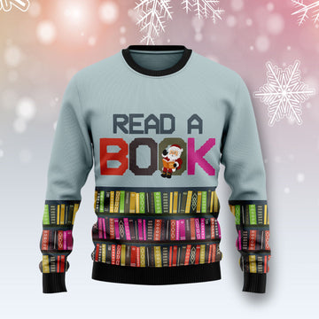 litzzy Read A Book T1510 Ugly Christmas Sweater -  Best Gift For Christmas, Noel Malalan - Christmas Signature sweater   