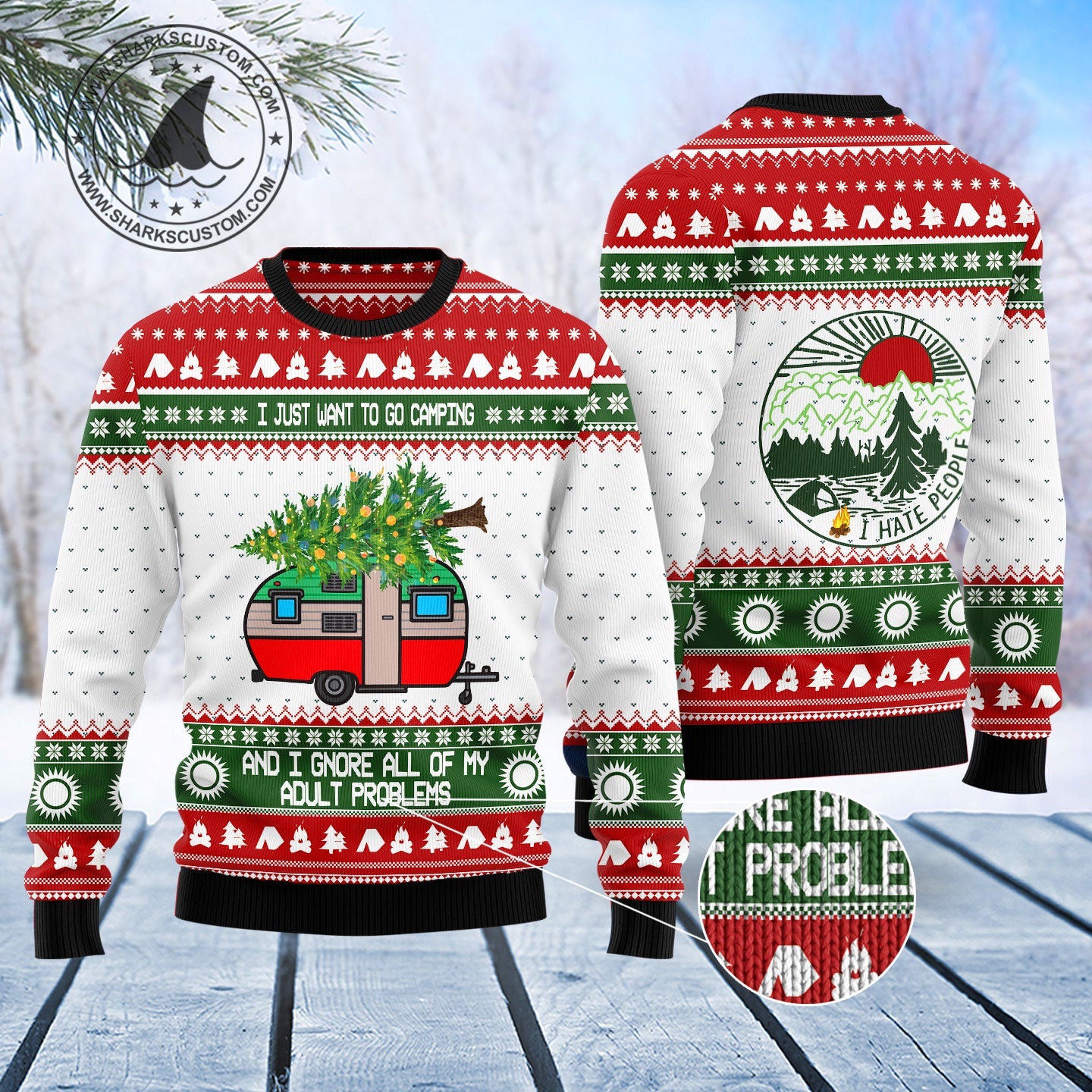 litzzy Camping Christmas T1711 Ugly Christmas Sweater -  Best Gift For Christmas, Noel Malalan - Christmas Signature sweater   