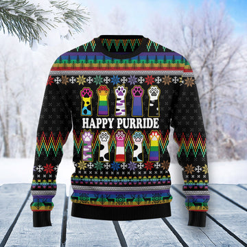 litzzy Cat LGBT Color T1711 Ugly Christmas Sweater -  Best Gift For Christmas, Noel Malalan - Christmas Signature sweater   