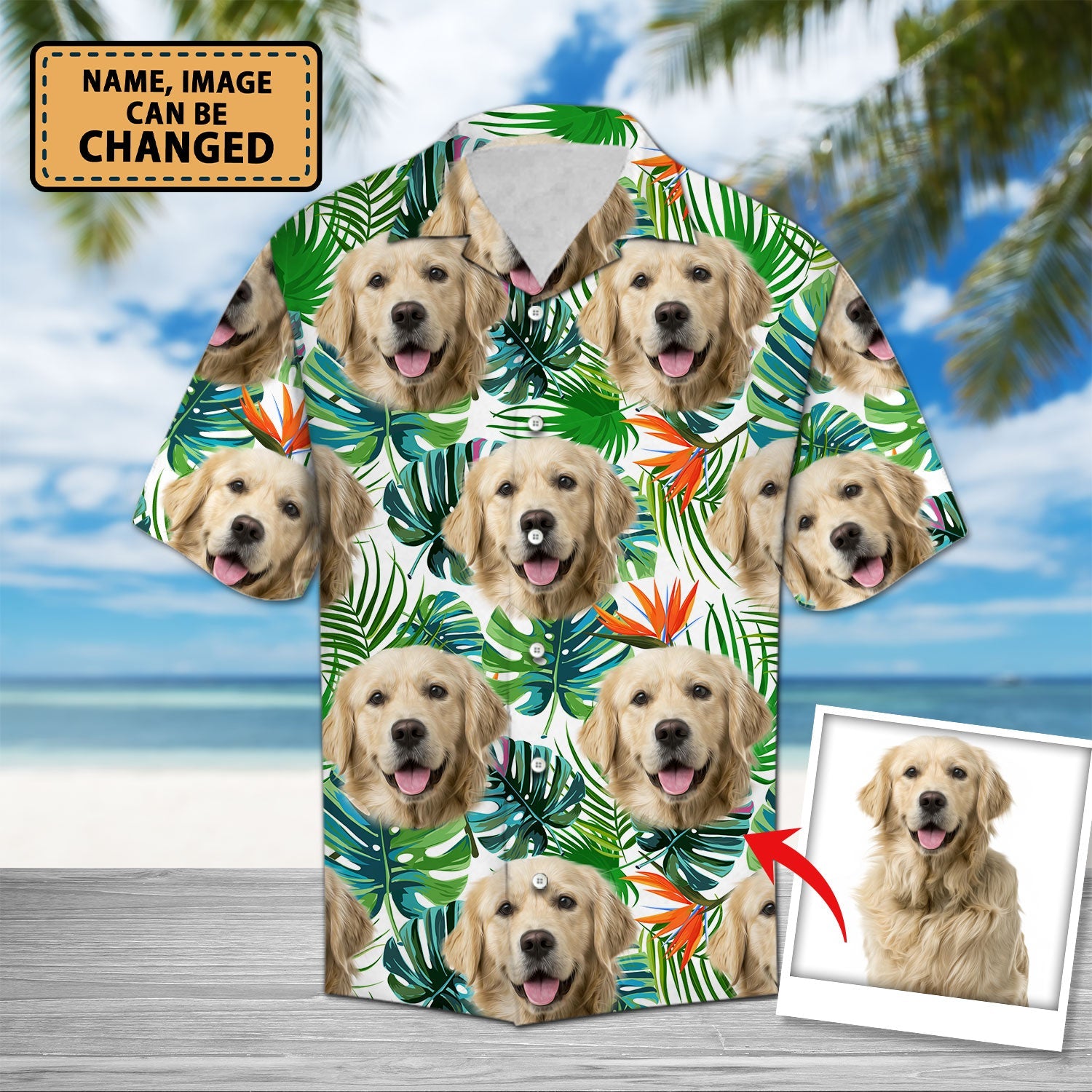 litzzy Custom Peace Love Dog - Hawaiian Shirt Personalizedwitch For Dog Lovers Hawaii Shirt   