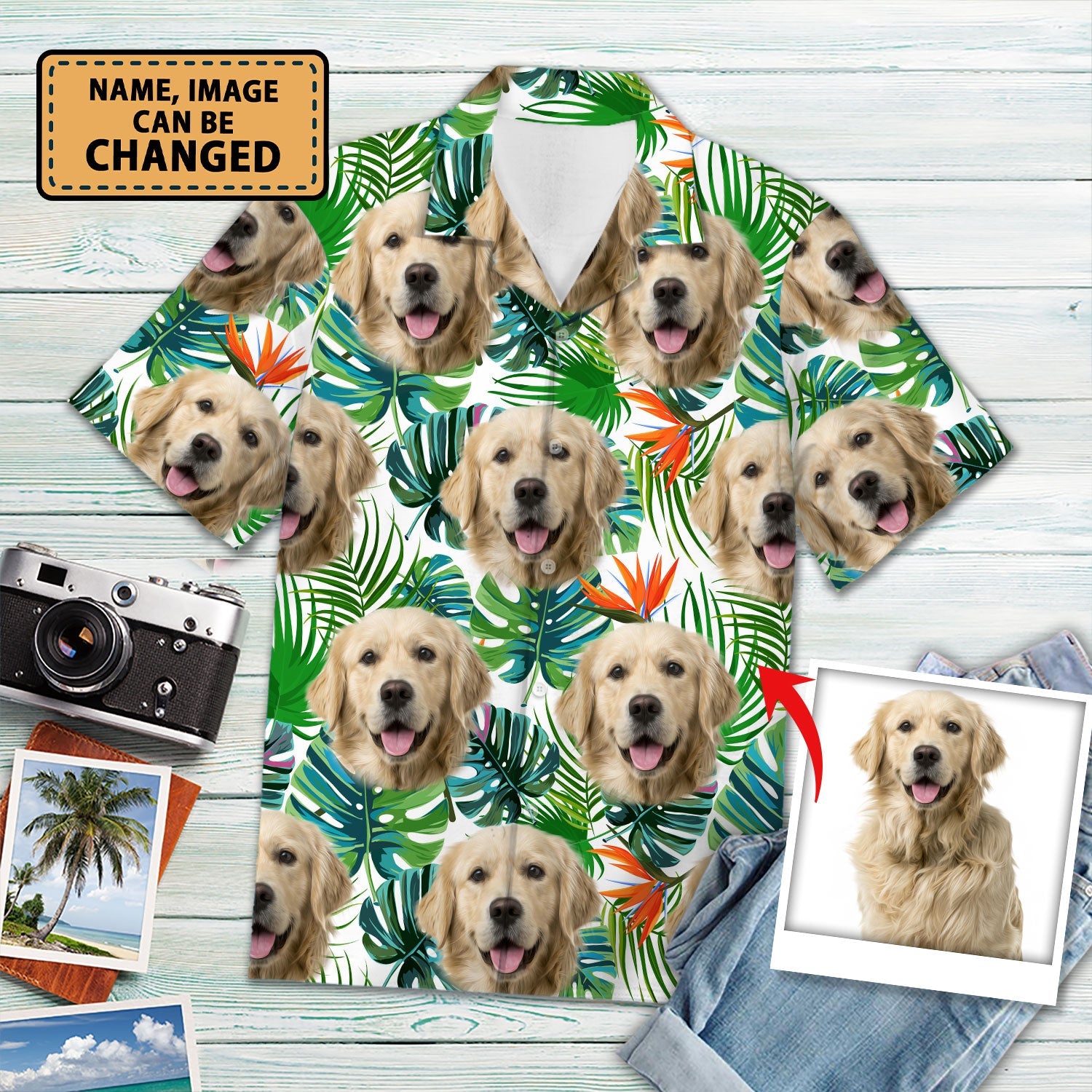 litzzy Custom Peace Love Dog - Hawaiian Shirt Personalizedwitch For Dog Lovers Hawaii Shirt   