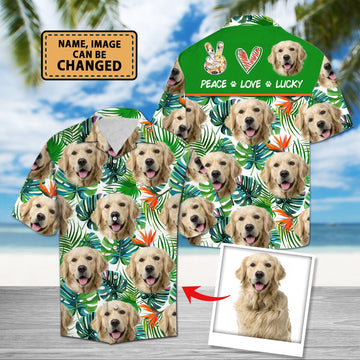 litzzy Custom Peace Love Dog - Hawaiian Shirt Personalizedwitch For Dog Lovers Hawaii Shirt   