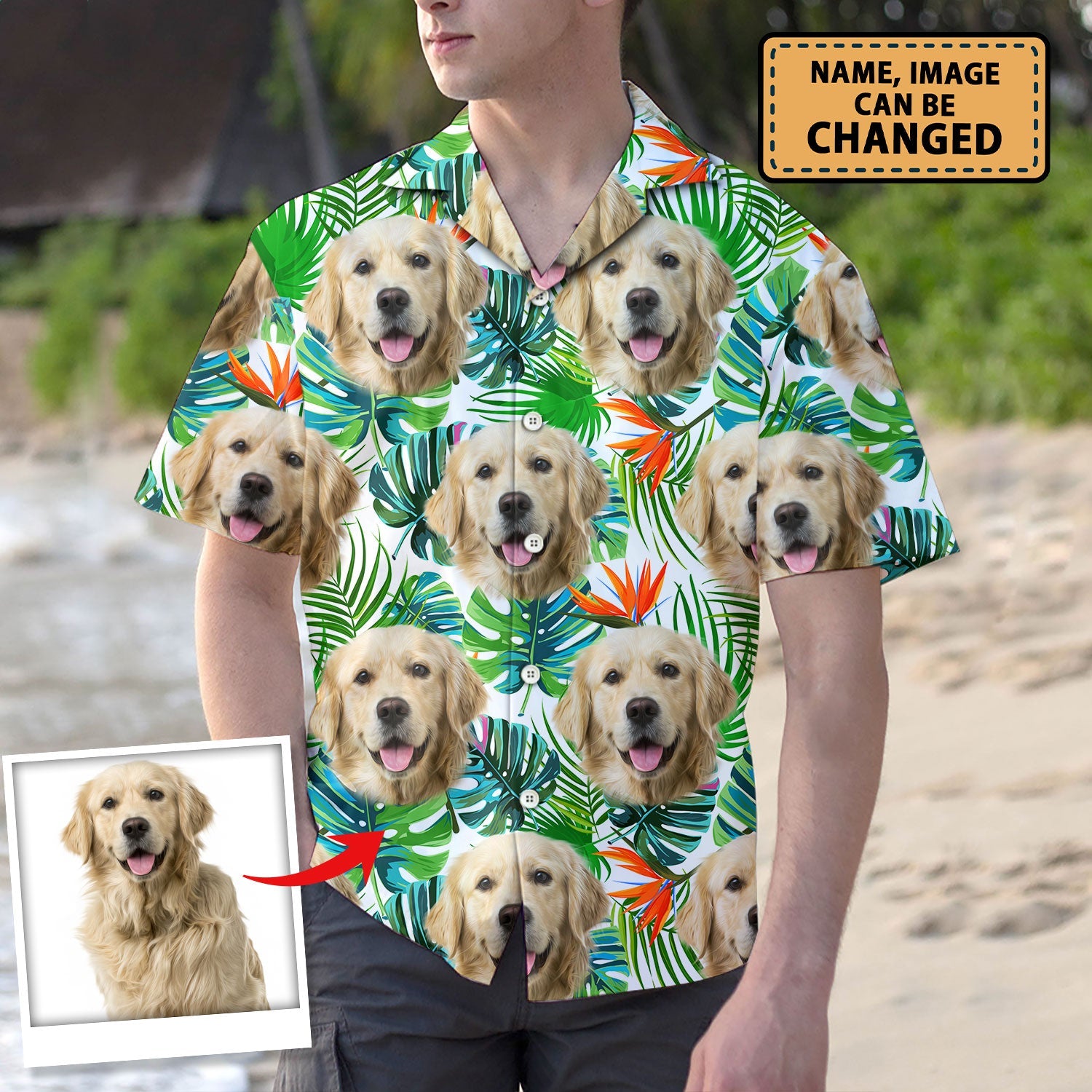 litzzy Custom Peace Love Dog - Hawaiian Shirt Personalizedwitch For Dog Lovers Hawaii Shirt   