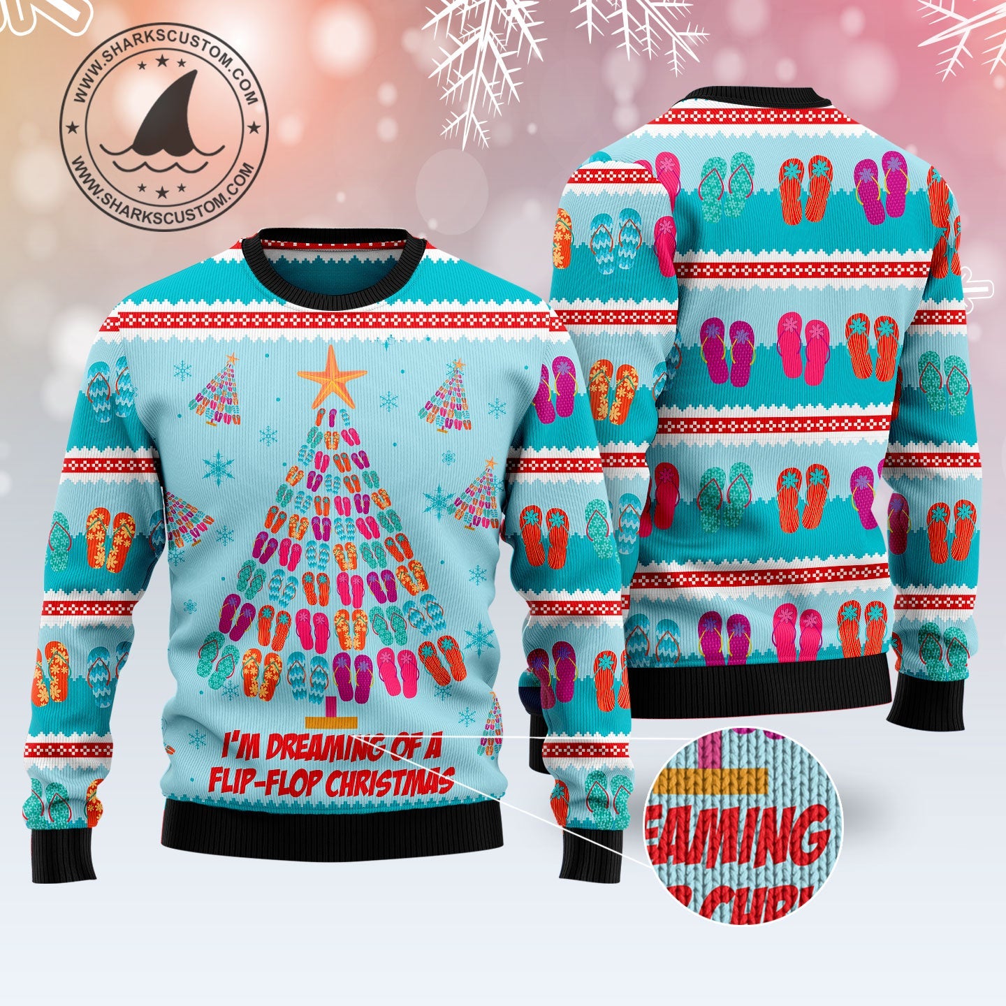 litzzy Flip-flops Christmas Tree T2010 Ugly Christmas Sweater -  Best Gift For Christmas, Noel Malalan - Christmas Signature sweater   