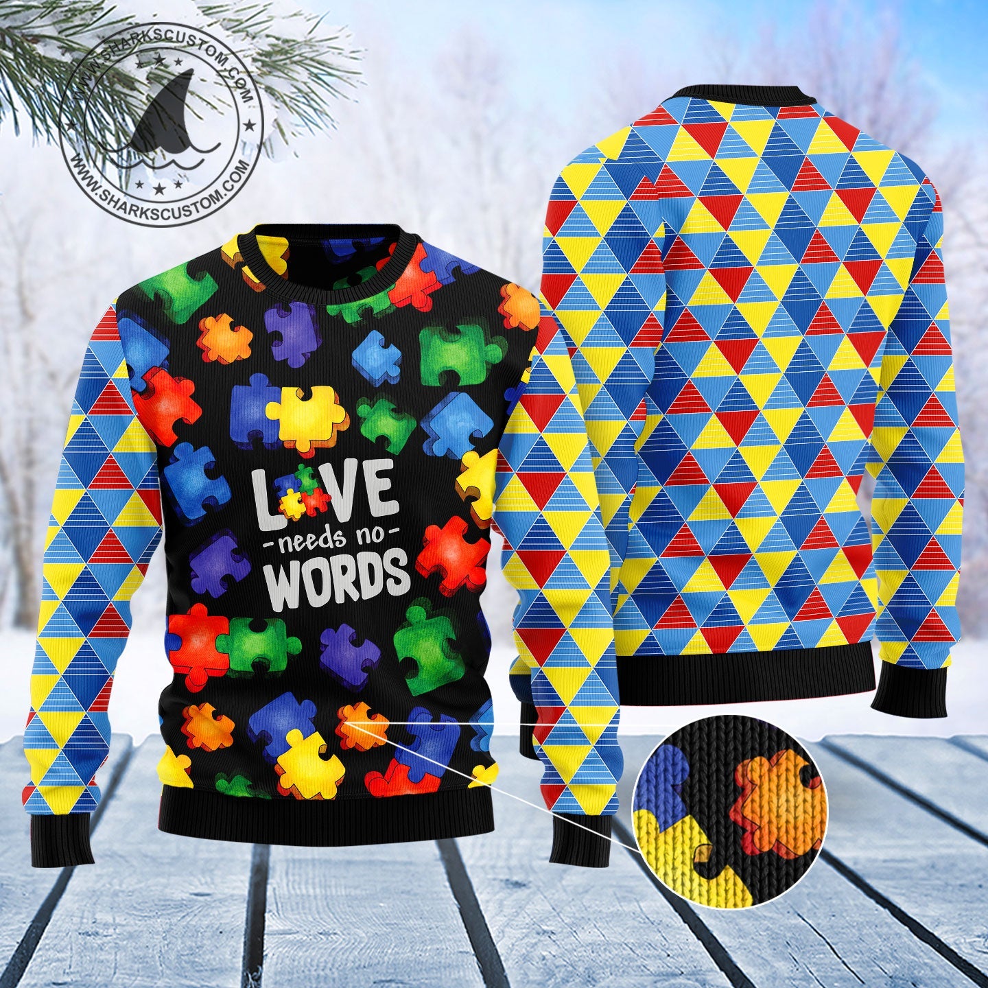 litzzy Autism Love T0211 Ugly Christmas Sweater -  Best Gift For Christmas, Noel Malalan - Christmas Signature sweater   