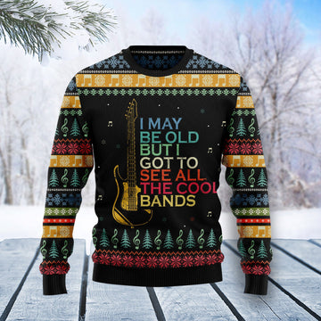 litzzy Guitar Old Vintage T2610 Ugly Christmas Sweater -  Best Gift For Christmas, Noel Malalan - Christmas Signature sweater   