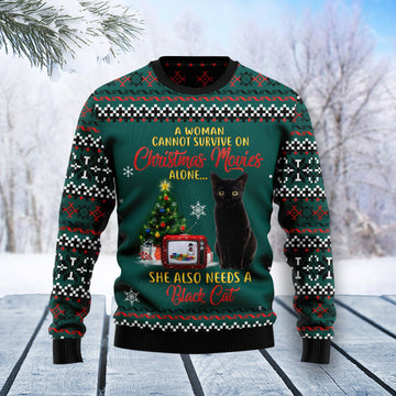 litzzy Black Cat Christmas Movie T2710 Ugly Christmas Sweater -  Best Gift For Christmas, Noel Malalan - Christmas Signature sweater   