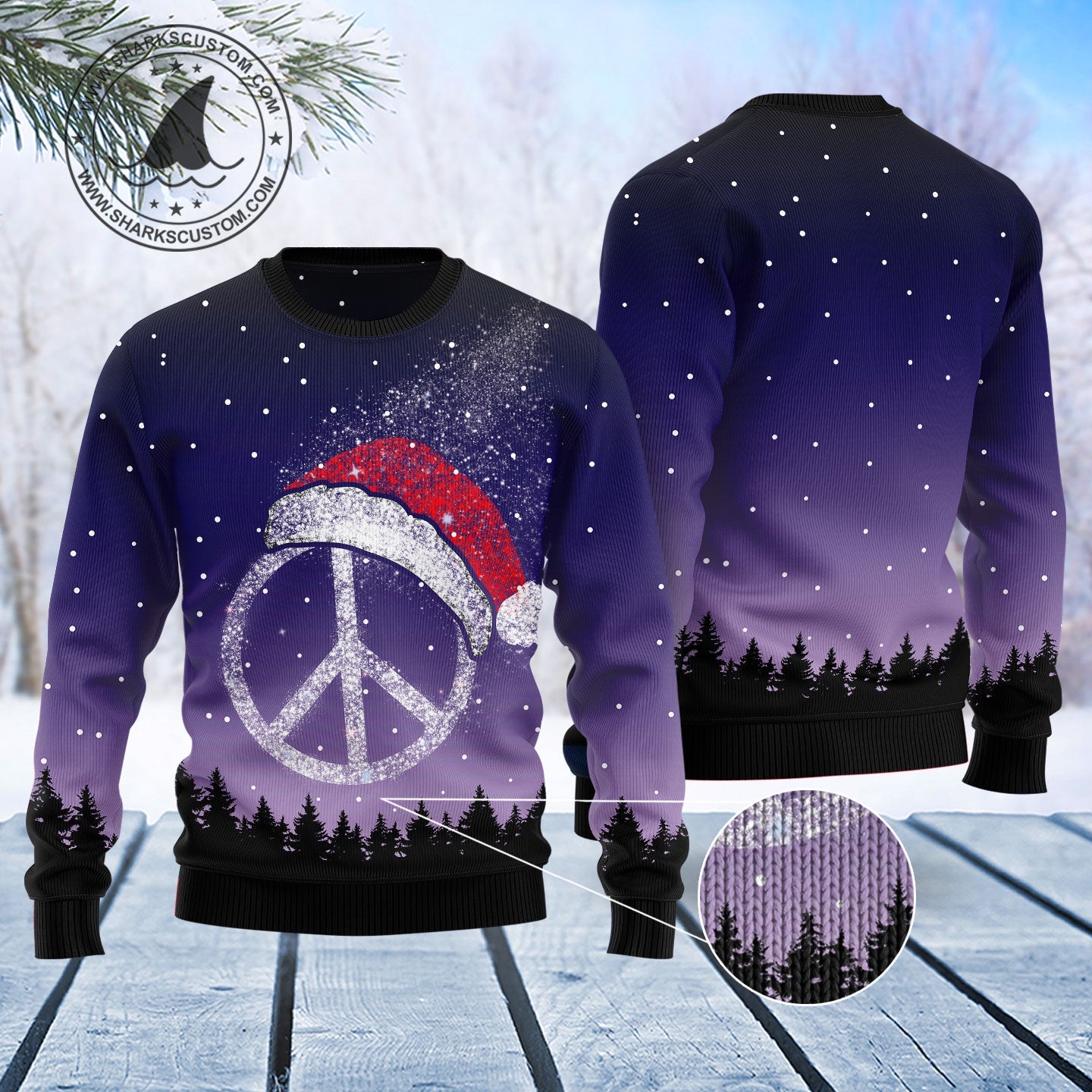 litzzy Peace Hippie T0311 Ugly Christmas Sweater -  Best Gift For Christmas, Noel Malalan - Christmas Signature sweater   