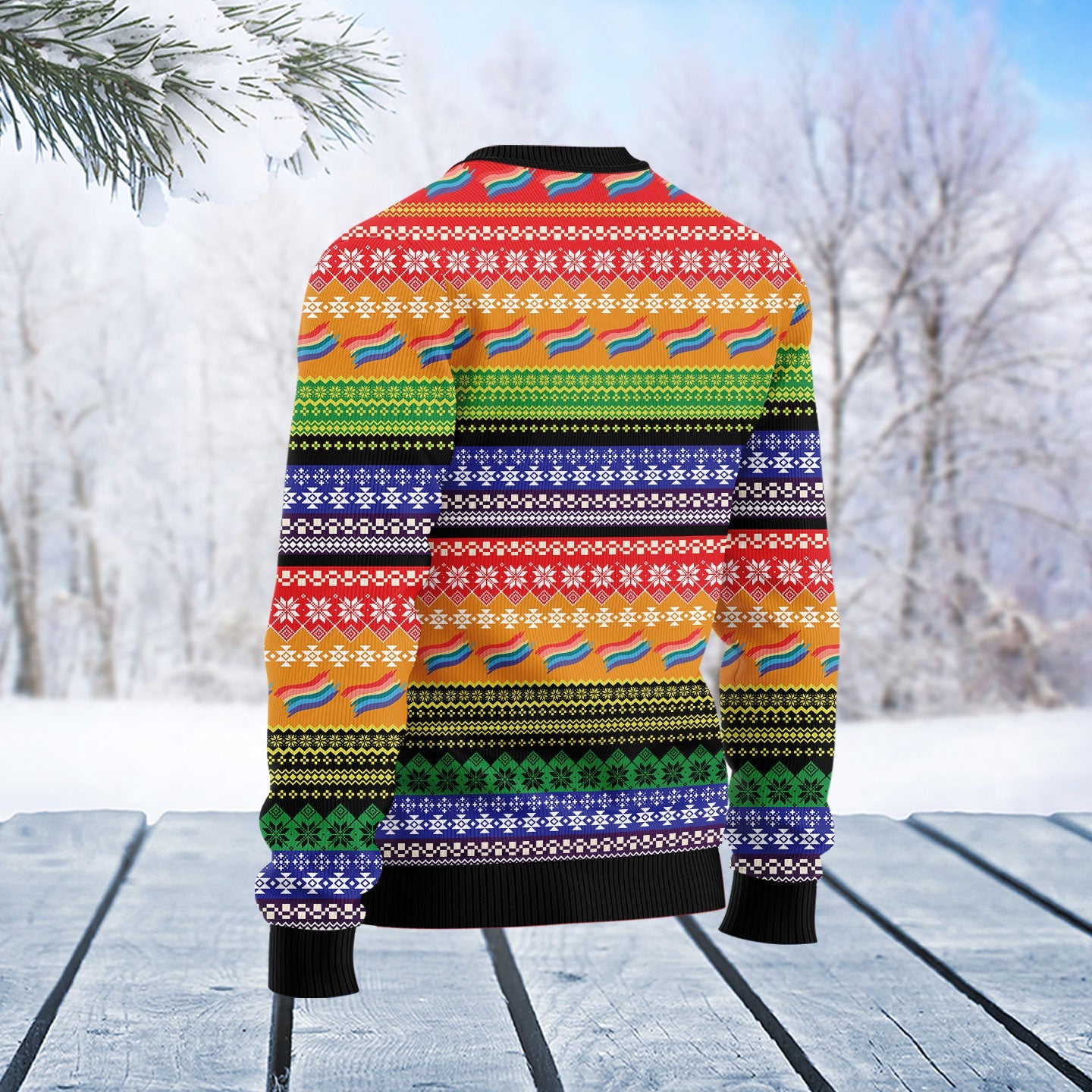 litzzy LGBT Beside Pride T0411 Ugly Christmas Sweater -  Best Gift For Christmas, Noel Malalan - Christmas Signature sweater   