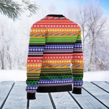 litzzy LGBT Beside Pride T0411 Ugly Christmas Sweater -  Best Gift For Christmas, Noel Malalan - Christmas Signature sweater   