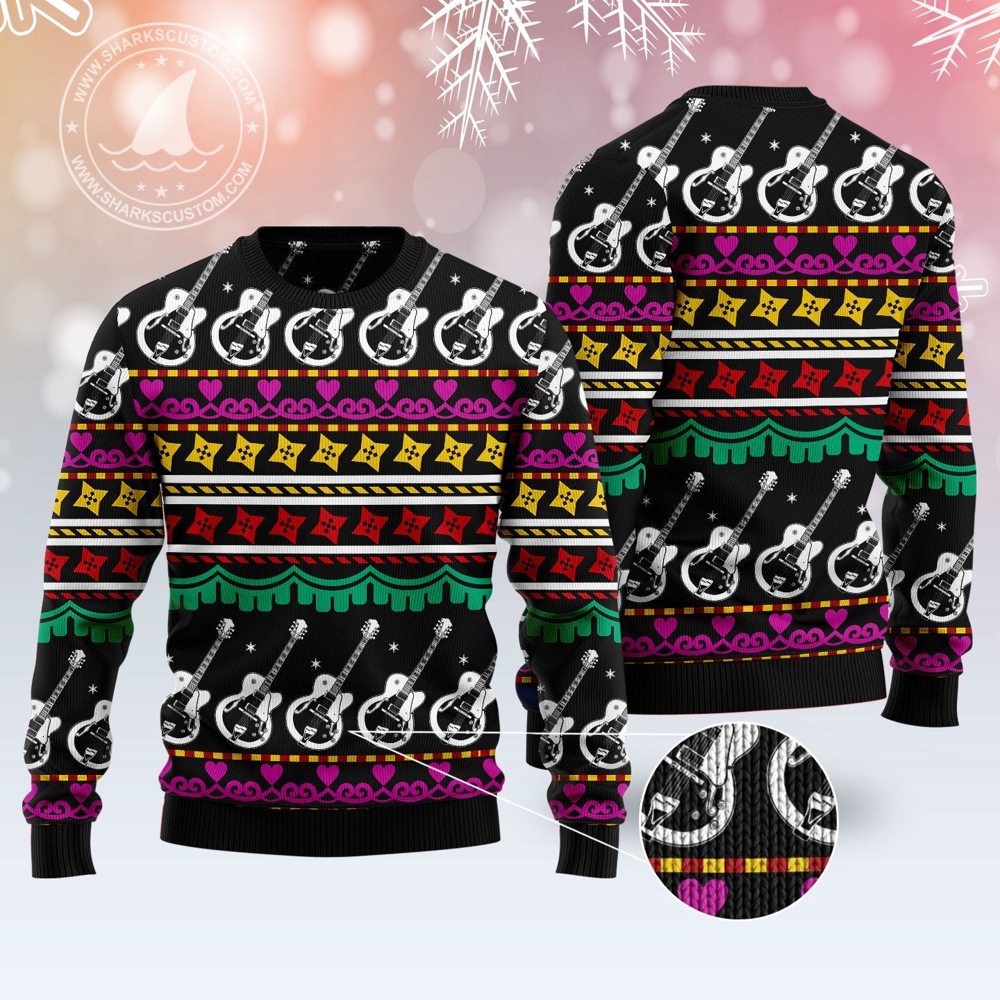 litzzy Guitar Christmas T710 Ugly Christmas Sweater -  Best Gift For Christmas, Noel Malalan - Christmas Signature sweater   