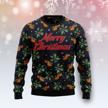 litzzy Violin Christmas T910 Ugly Christmas Sweater -  Best Gift For Christmas, Noel Malalan - Christmas Signature sweater   