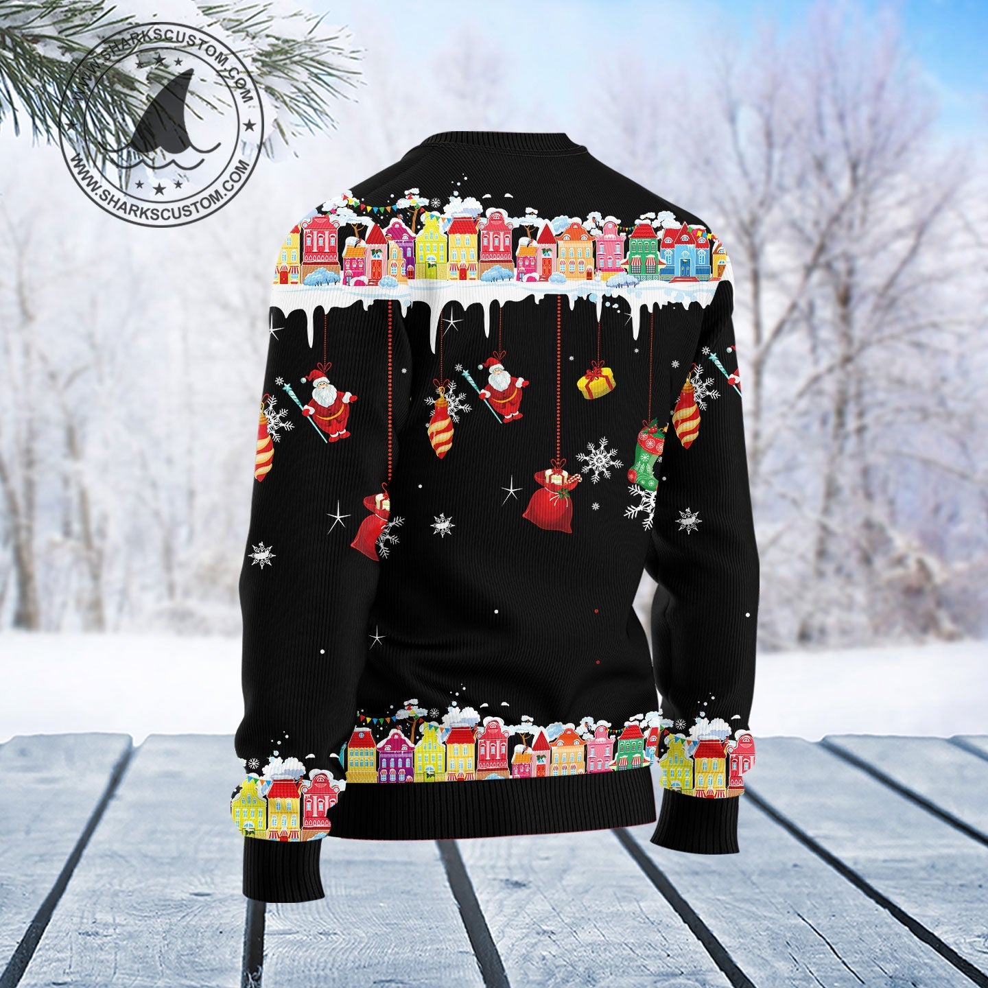 litzzy Black Cat Sleigh Christmas T0911 Ugly Christmas Sweater -  Best Gift For Christmas, Noel Malalan - Christmas Signature sweater   