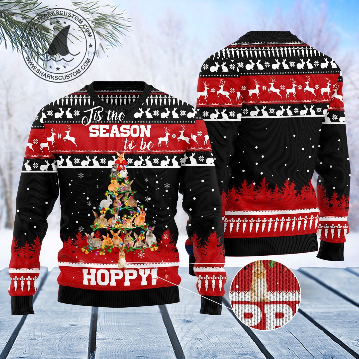 litzzy Rabbit Christmas Tree T0911 Ugly Christmas Sweater -  Best Gift For Christmas, Noel Malalan - Christmas Signature sweater   