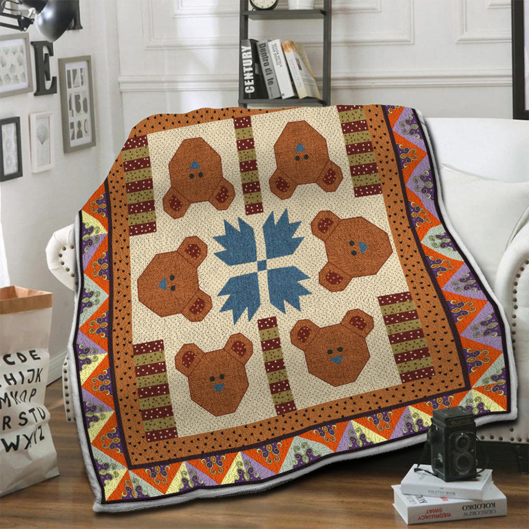 litzzy Teddy Bear Fleece Blanket HST1910435 Fleece Blanket   