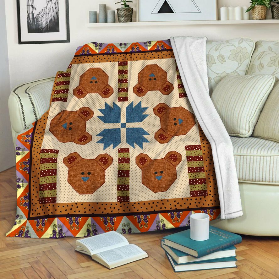litzzy Teddy Bear Fleece Blanket HST1910435 Fleece Blanket   