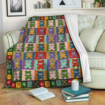 litzzy Teddy Bear Fleece Blanket HST1910777 Fleece Blanket   