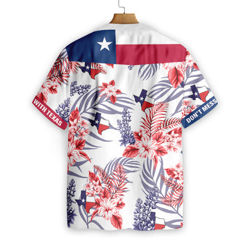 litzzy Texas Hawaiian Shirt Floral Bluebonnet Don’t Mess with, Hawaiian shirts for men, Women - Aloha shirt Hawaiian Hawaii Shirt For Summer Hawaii Shirt   