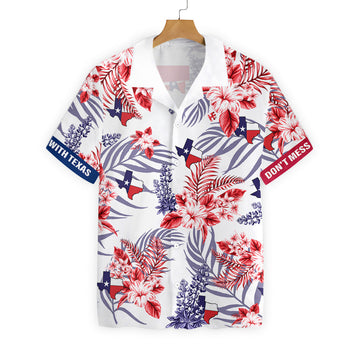 litzzy Texas Hawaiian Shirt Floral Bluebonnet Don’t Mess with, Hawaiian shirts for men, Women - Aloha shirt Hawaiian Hawaii Shirt For Summer Hawaii Shirt   