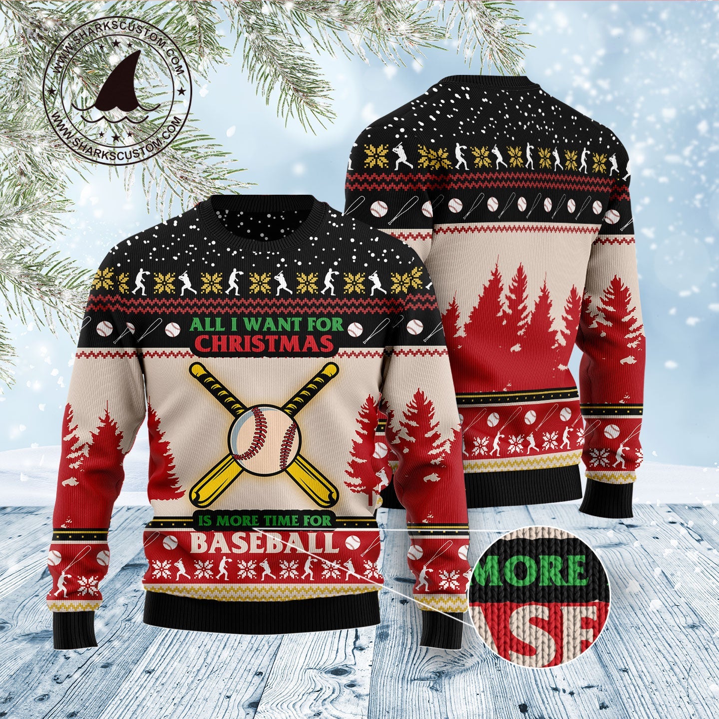 litzzy Time For Baseball D1311 Ugly Christmas Sweater -  Best Gift For Christmas, Noel Malalan - Christmas Signature sweater   