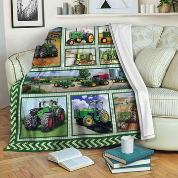 litzzy Tractors B191084 Fleece Blanket Fleece Blanket   