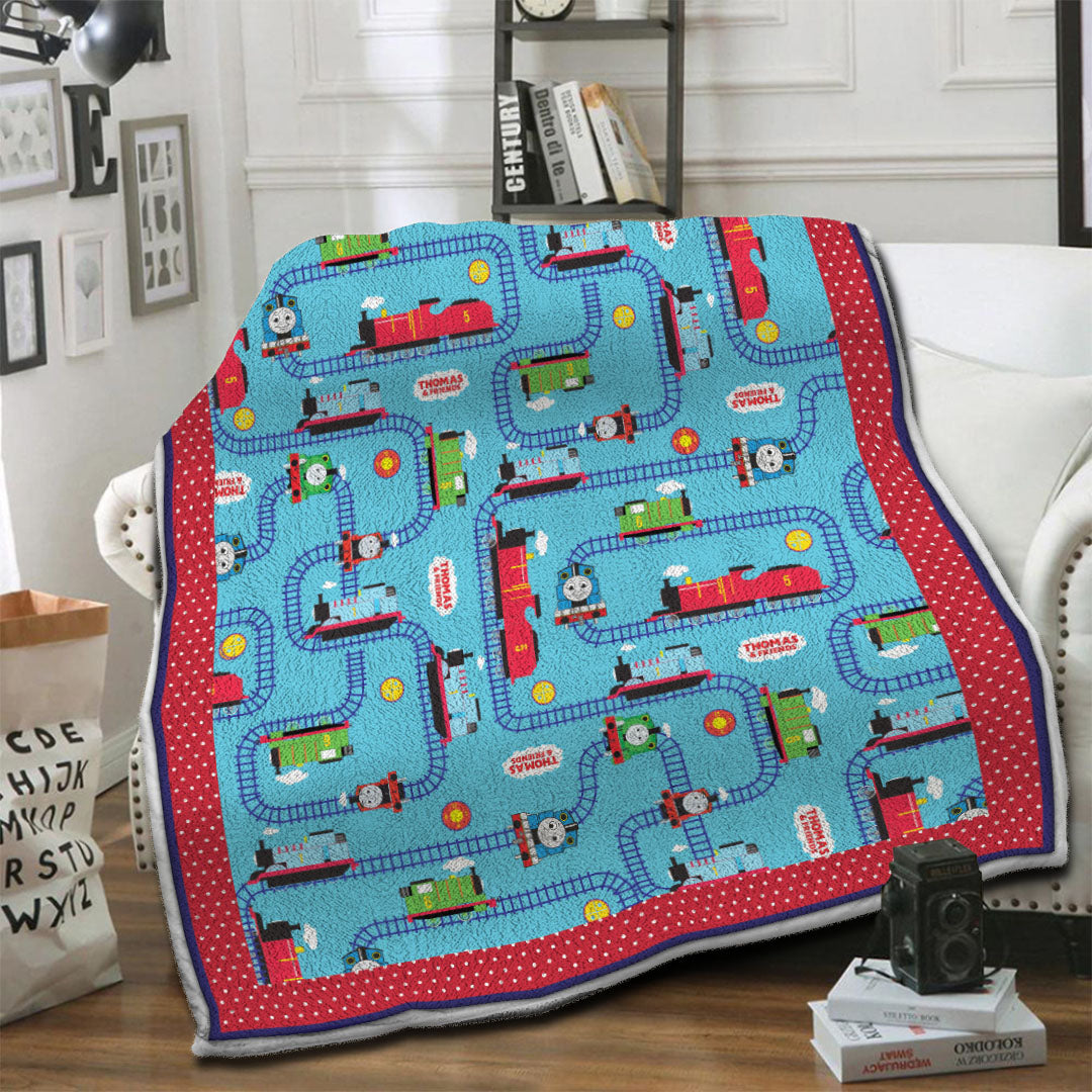 litzzy Train Fleece Blanket HST19101913 Fleece Blanket   