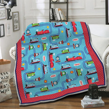 litzzy Train Fleece Blanket HST19101913 Fleece Blanket   