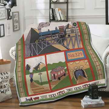 litzzy Train King Fleece Blanket HST19103848 Fleece Blanket   