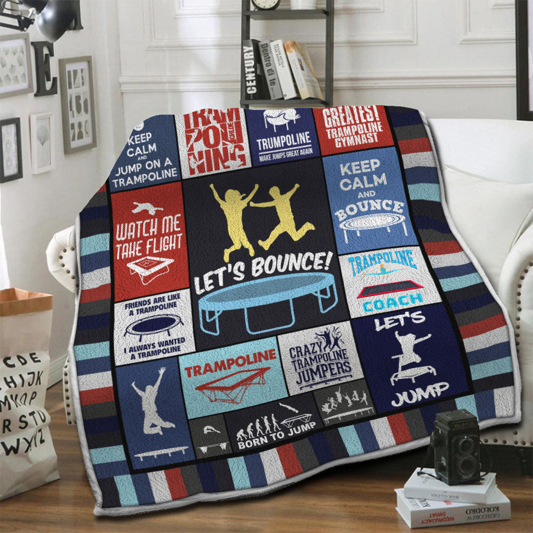 litzzy Trampoline Fleece Blanket HST1910985 Fleece Blanket   