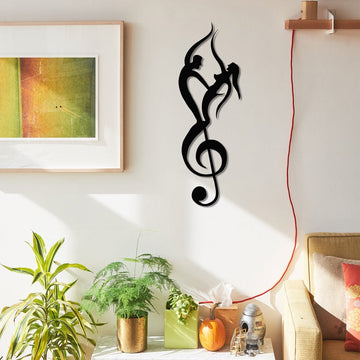 litzzy Treble Clef Art Music | Wall Art Decor - Cut Metal Sign - Custom metal signs - Metal Monogram Sign for Home Decor    