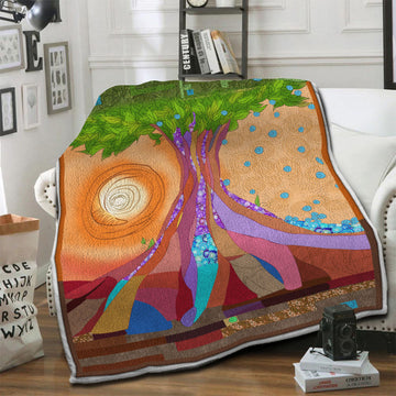 litzzy Tree Fleece Blanket HST19103849 Fleece Blanket   