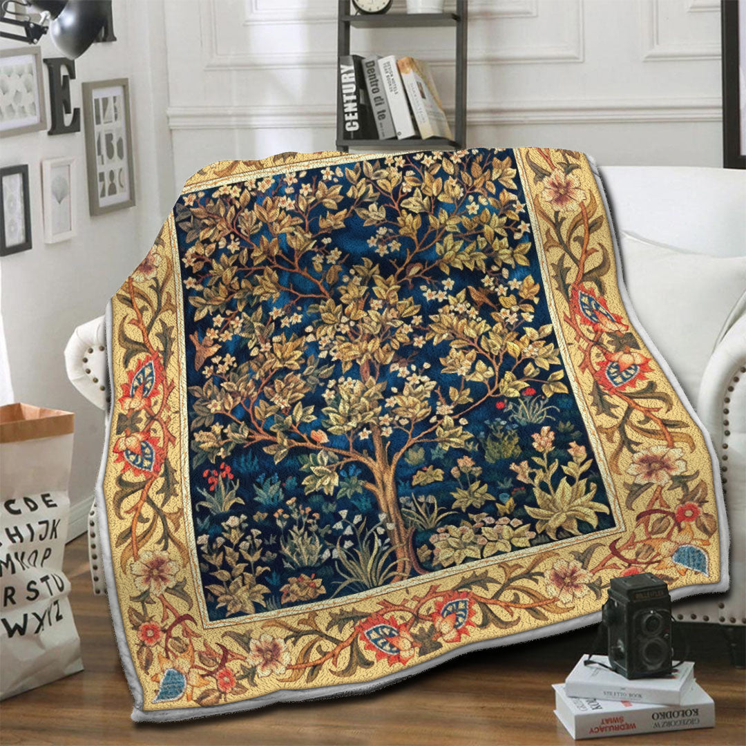 litzzy Tree Of Life Fleece Blanket HST1910190 Fleece Blanket   