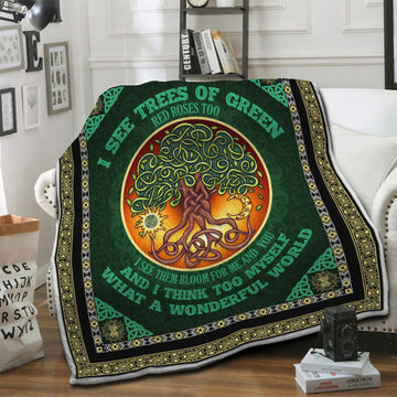 litzzy Tree Of Life Fleece Blanket HST19101915 Fleece Blanket   