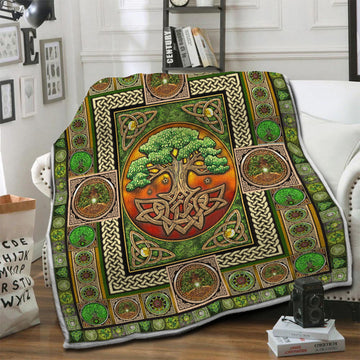 litzzy Tree Of Life Fleece Blanket HST1910191 Fleece Blanket   