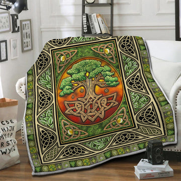 litzzy Tree Of Life Fleece Blanket HST1910201 Fleece Blanket   