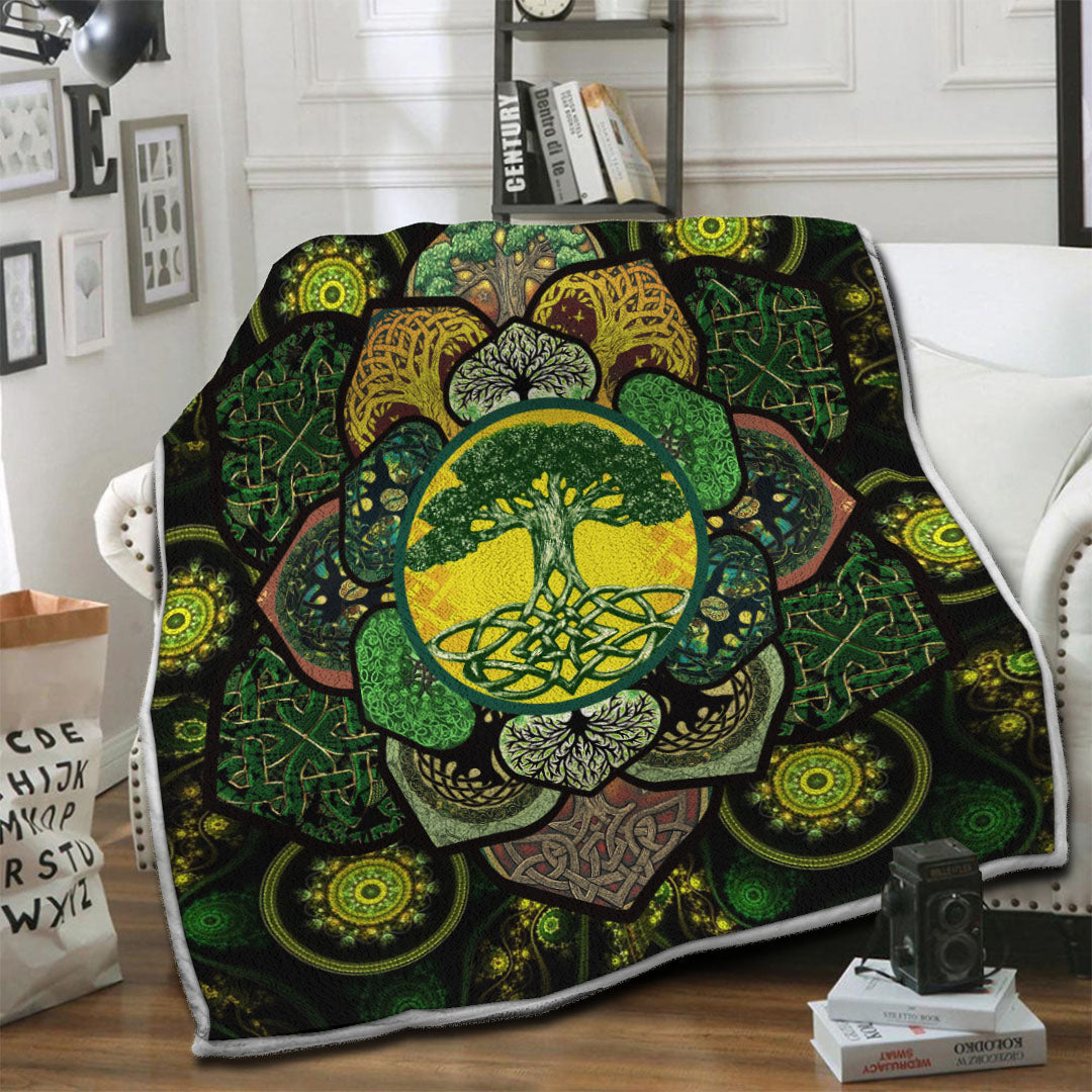 litzzy Tree Of Life Fleece Blanket HST19103863 Fleece Blanket   