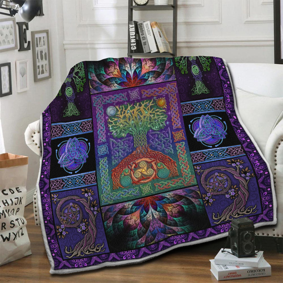 litzzy Tree Of Life Fleece Blanket HST19103865 Fleece Blanket   