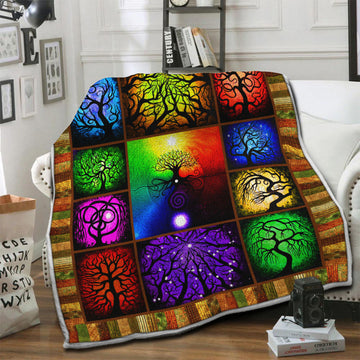 litzzy Tree Of Life Fleece Blanket HST19103867 Fleece Blanket   
