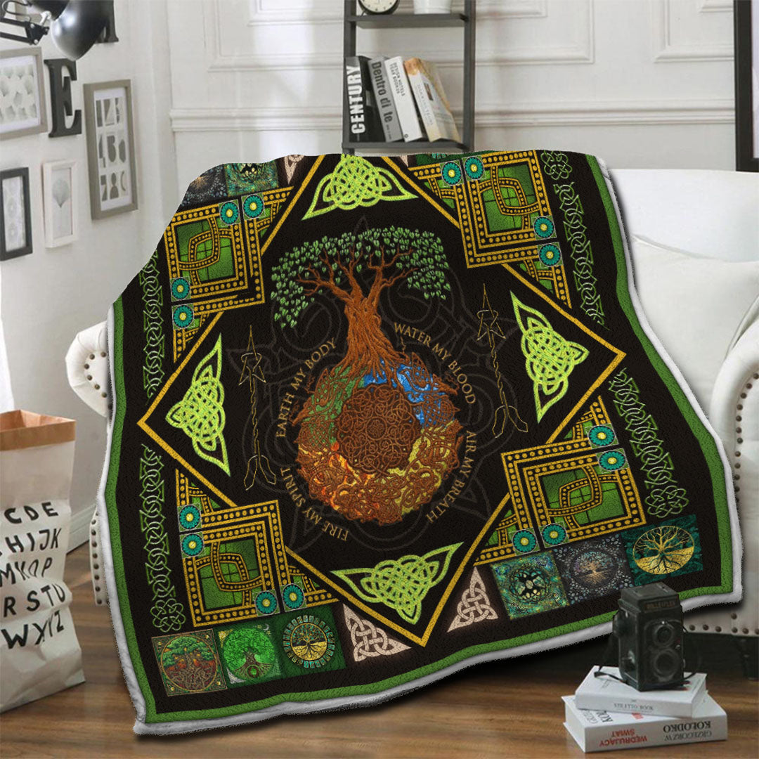 litzzy Tree Of Life Fleece Blanket HST19103871 Fleece Blanket   