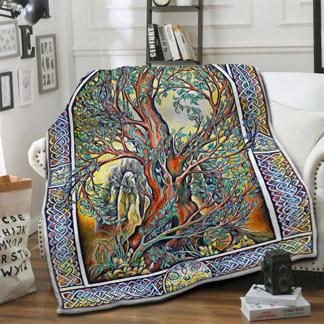 litzzy Tree Of Life Fleece Blanket LML231002TD Fleece Blanket   