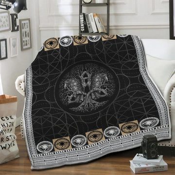 litzzy Tree Of Life Fleece Blanket LML241002VT Fleece Blanket   