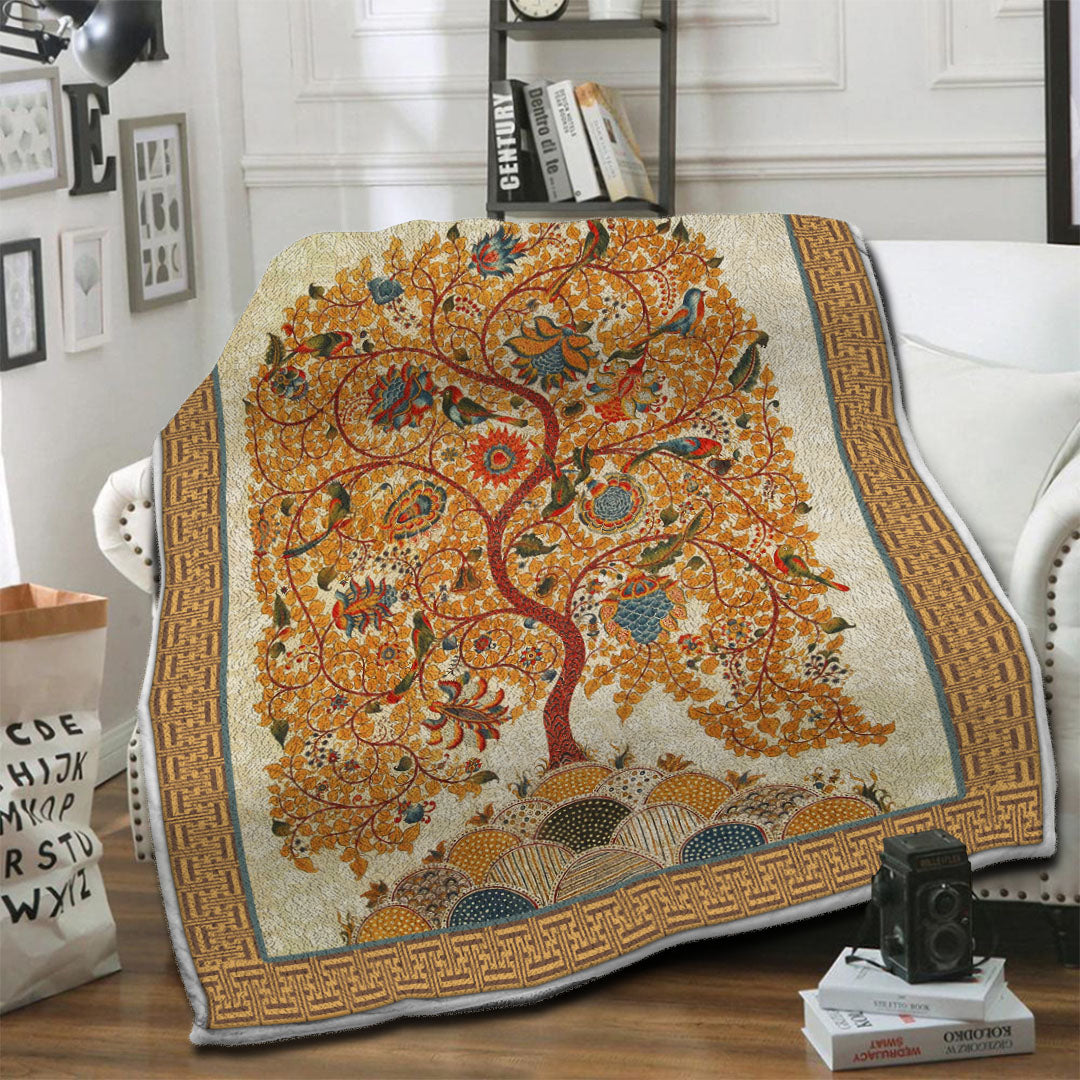 litzzy Tree Of Life Fleece Blanket LML251001TD Fleece Blanket   