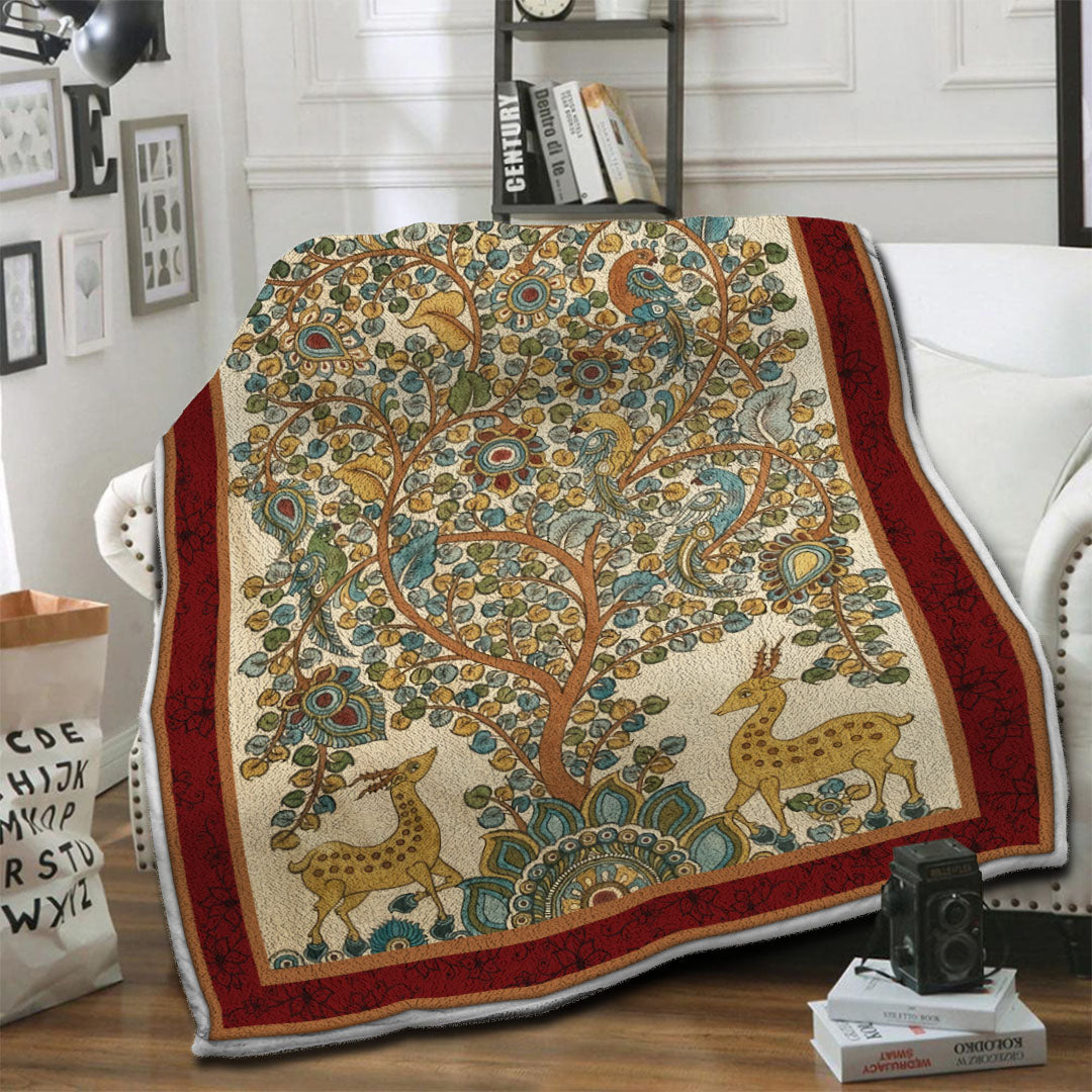 litzzy Tree Of Life Fleece Blanket LML251001VT Fleece Blanket   
