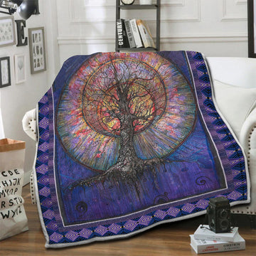 litzzy Tree Of Life Fleece Blanket LML251002TD Fleece Blanket   