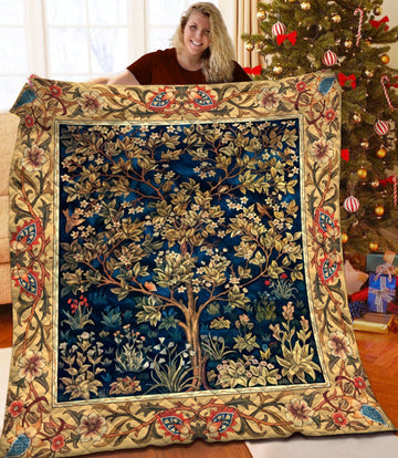 litzzy Tree Of Life Fleece Blanket HQT2011261 Quilt Blanket   